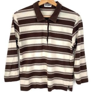 Vintage Giordano Quality Apparel Striped Polo Shirt